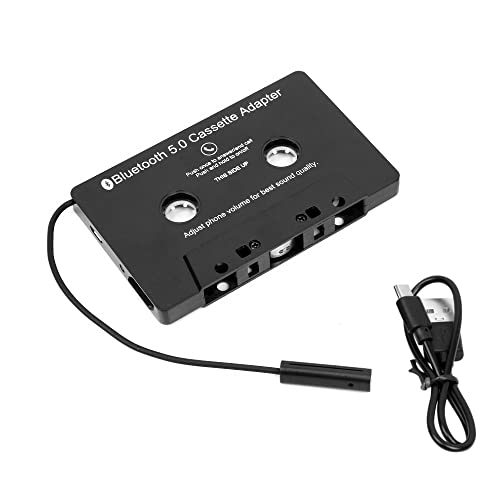 SKJJL Adaptador de Casete para Coche, Adaptador de Cassette con Bluetooth, Adaptador de Casete para...