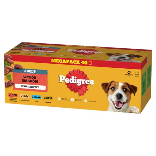 Pedigree DOGCARE - Sacchetto per alimenti per cani, in gelatina, 40 x 100 g