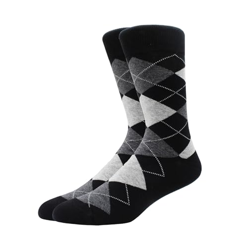 Mens Black Dress Socks 10-13, Work Crew Cotton thick tall wide Calf Long Socks Size 9-12 13-154