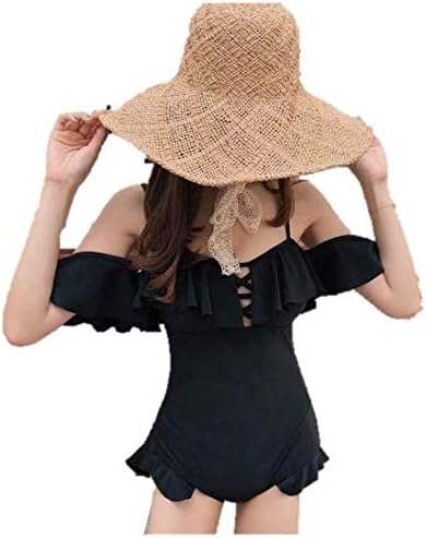 Amazon 水着 ワンピース 体型カバー 黒 フレアスカート オフショル フリル 代 30代 40代 50代 オトナ女子 ママ水着 ミセス 大きいサイズ ぽっちゃり お腹 お尻 太もも 二の腕 カバーアップ 可愛い セクシー ガーリー母 M L Xl ワンピース 通販