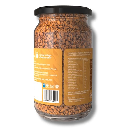 Image of Impulse Coffees Nutkhat Hazelnut Instant Coffee Powder | Smooth Medium Roast Arabica with Toasty Rich Hazelnut Aroma & Creamy Aftertaste | Instant Cafe-Style Flavoured Coffee for Home & Office | 50Gms