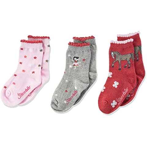 Sterntaler Baby Girls' Light Gray Socks 3-Pack Cover