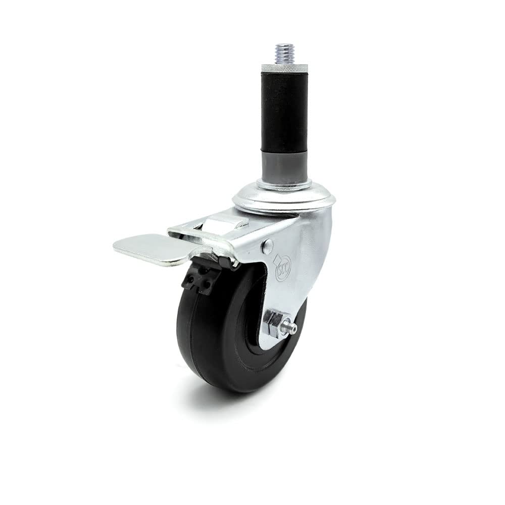 Buy Hard Rubber Swivel Expanding Stem Caster w/3.5 x 1.25 Black Wheel