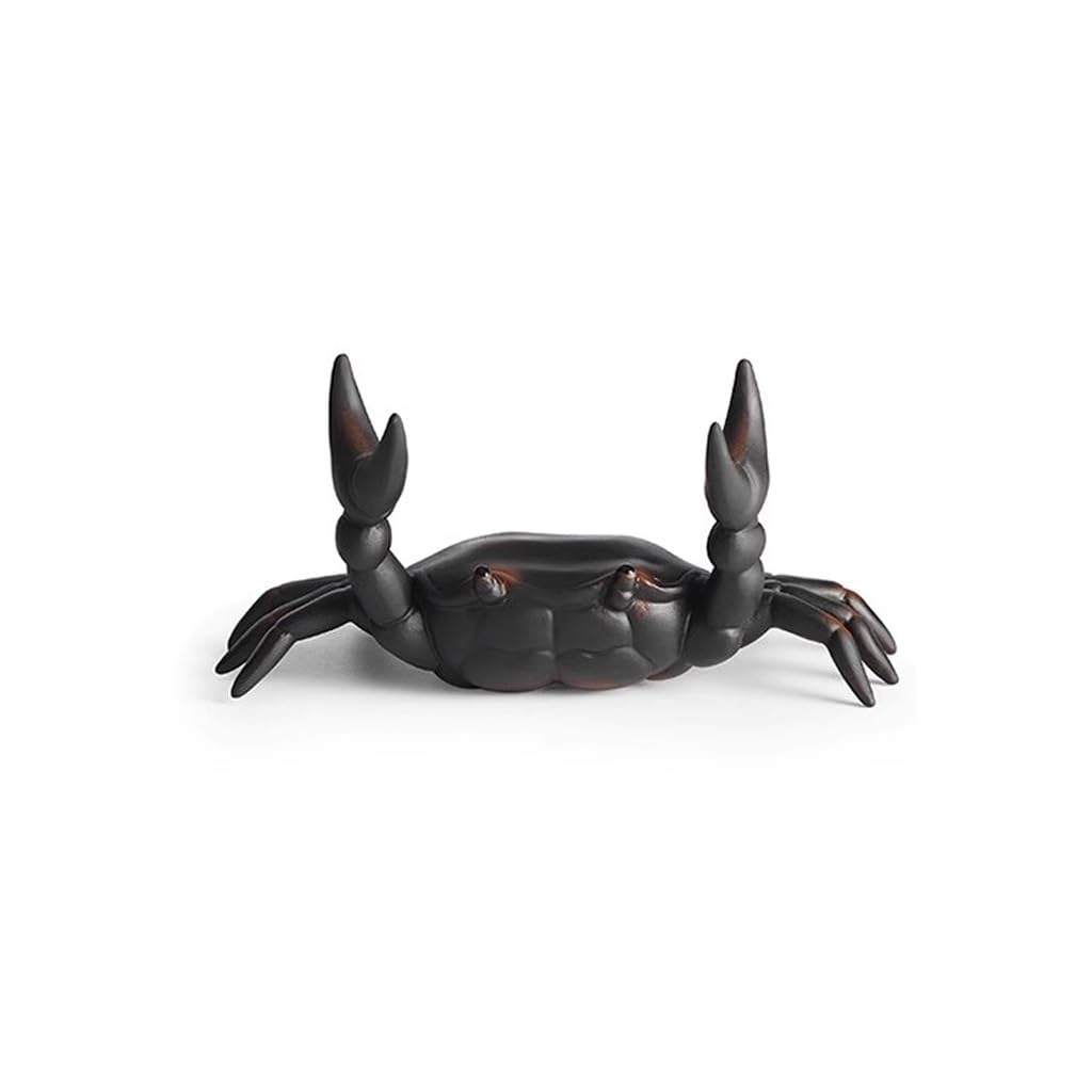 ENGENDER Kung Fu Tea Pet Tea Pet Ornaments, Color-changing Purple Sand Handmade Statue, Saucer, Set Accessories, Pottery Crab