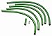 Premium OM617 OM616 Mercedes Green Braided Viton Diesel Return Lines (with end plug, biodiesel safe!)
