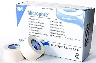 3M Micropore Surgical Tape First Aid Medical Tape - 2.5cm x 9.14m - x12 Rolls