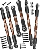 RCYouHott RC Aluminum Turnbuckles Camber Links Upgrades Part for 1/10 Slash/Rustler/Stampede/Jato/Hoss 4X4 4WD VXL,Turnbuckles Camber Links Hops Up,Bronze (#9027#9028#9029)