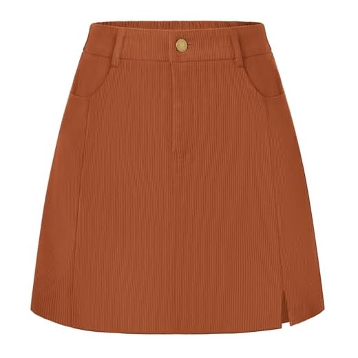 17+ Fall Outfit Ideas for Women That Always Look Stylish Brown corduroy skirt