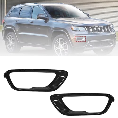 Cubierta de luz antiniebla delantera con acabado negro brillante para Grand Cherokee izquierdo 2