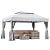 Outsunny 10' x 13' Patio Gazebo, Outdoor Gazebo Canopy Shelter with Netting and Curtains, Aluminum Frame for Garden, Lawn, Backyard and Deck, Light Gray