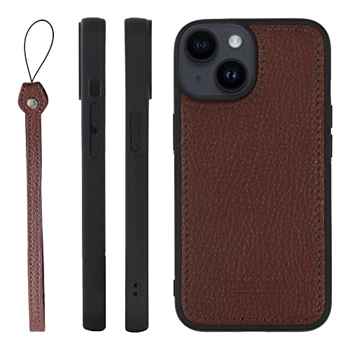 HANATORA for iPhone 15 �P�[�X �{�v ���{�� �ϏՌ� �X�}�z�P�[�X �X�}�z �X�g���b�v �t�� �V�������N�J�[�t���U�[ �M�t�g �}�O�l�b�g�Ȃ� ���C�� SPGJP-15-Wine