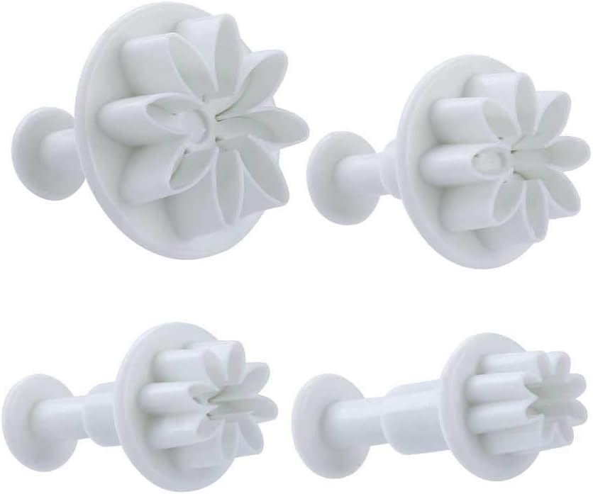 4Pcs Plum Flower Plunger Fondant Mold Cutter Cake Cookie Decorating Fondant Cookie Cutter Cake Widget