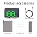 YAOUZICN W2 Green Car Head Up Display with Auto Brightness, Built in Sun Visor for White/Green Light, Shows Speed in MPH/KMH, Overspeed Alert, Plug & Play USB HUD for Real Time Driving Data
