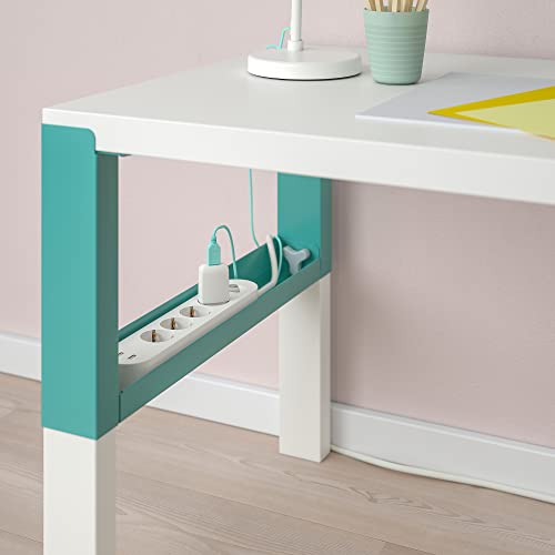 Bureau PÅHL ProTuning 96x58 cm blanc turquoise pour corriger votre posture