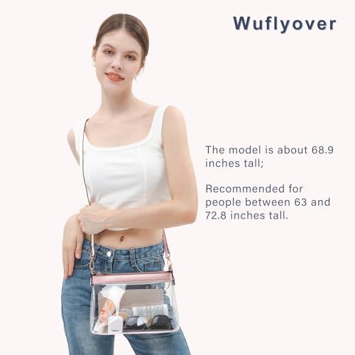 Image of Wuflyover Clear Bag for Stadium Events, Clear Purse for Women