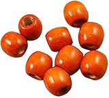 QIANG Spielzeug 100pcs großes Loch Bemalte Holzperlen gefärbt Holz Loses Korn gemalte Rundholz Spacer-Korne for DIY Crafting Lernen