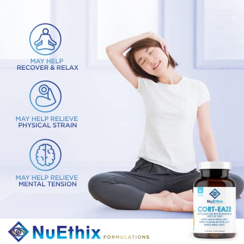 Nuethix Formulations Cortisol And Thyroid Support Supplement Bundle: Cort-Eaze Cortisol-Control Supplement, 60 Capsules, 30 Servings And Thyro-Boost Essentials, 90 Capsules #TOP2