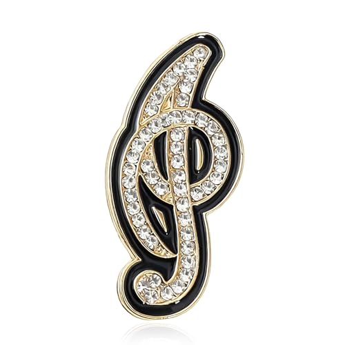 Image of Letter Brooches and Pins for Women A-Z Initial Brooch Pins for Socks Backpacks Crafts Fashion Crystal Rhinestone Initial Pins Trendy Custom Jewelry for Men Women