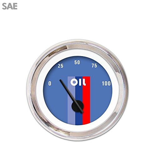 Aurora Instruments 1520 Vintage Autobahn Blue SAE Oil Pressure Gauge