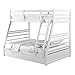 Bowery Hill Transitional Solid Wood Twin Over Full Bunk Bed in White