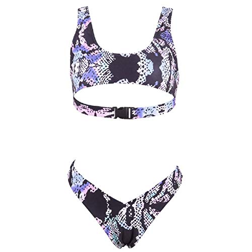 Ducomi Amy Costume Donna Mare Due Pezzi - Costume da Bagno Reggiseno Imbottito Push Up e Brasiliana Vita Alta - Costumi Bikini Sexy da Spiaggia per Un Estate alla Moda (Rainbow, M)