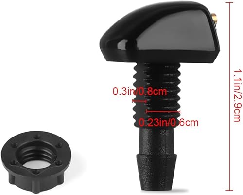 Miniatura 5 de Paquete de 4 boquillas para limpiaparabrisas delantero de automóvil, rociador de chorro de agua, rociador de rociador, rociador de pilar recto,