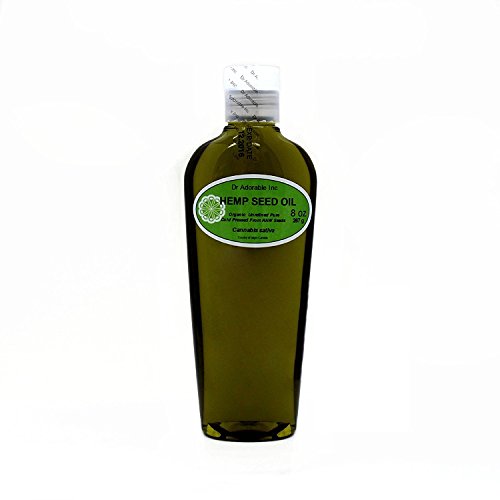 Hemp Seed Oil Pure Organic Cold Pressed by Dr.Adorable 8 oz