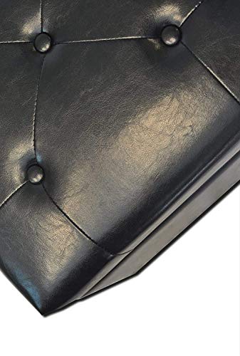 Convenience Concepts Designs4Comfort 5Th Avenue Storage Ottoman, Black Faux Leather #TOP6