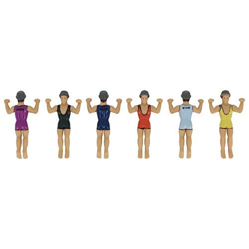 NPW-USA Drinking Buddies Cocktail/Wine Glass Markers, 6, Wrestling