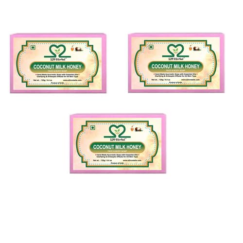 Image of pure coconut milk & Honey soap (3 x 125 g)