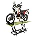 TRUTZHOLM Motorradhebebühne hydraulisch Tragkraft 450 kg Motorradheber Extra-Breit 68 cm Hubbereich 20-84 cm abnehmbare Auffahrrampe 4 Halteösen 45° Vorderradklemmung Parallelheber Hebebühne (Grün)
