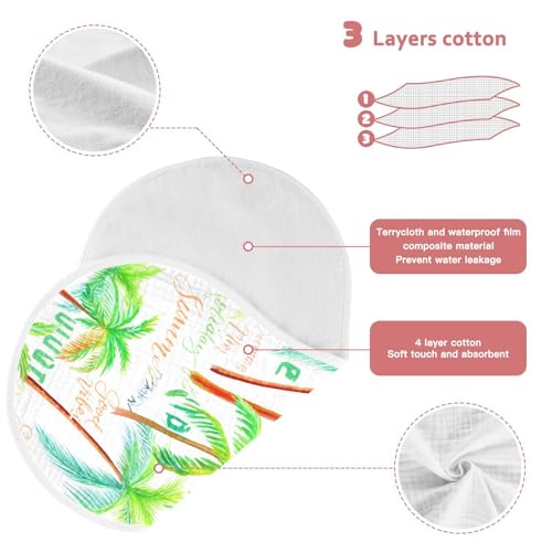 Coconut Palms Baby Burp Cloths Burp Clothes Rags Muslin Burp Cloths Soft Burping Cloths for Babies Burp Cloth Bib Baby Washcloths for Baby Boy Girl Wipes 22x11IN,2 Pack3
