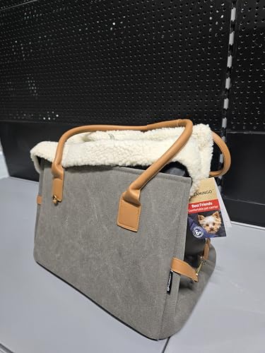 Hundetasche - Tragetasche Kuzco Braun – 40x25x29cm – Polyester – herausnehmbare Fütterung – Abnehmbarer Boden – Standfüße – Sicherheitsleine – Tragegriffe