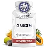 NATION HEALTH MD Cleanse24 - Intestinal Cleanse for Humans with Wormwood, Papaya, Black Walnut - Herbal Intestinal Cleanse, Gut Cleanse for Men & Women, 60 Capsules