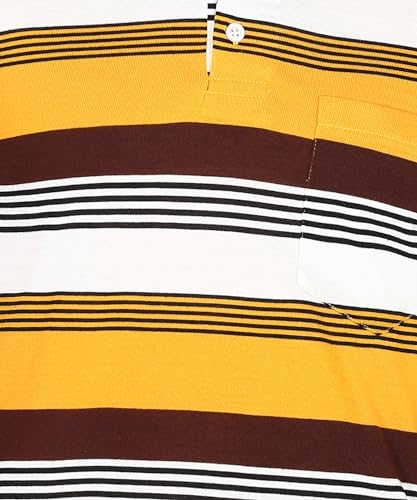 Image of INKKR Polo Neck Full Sleeve Striped Men's Tshirt
