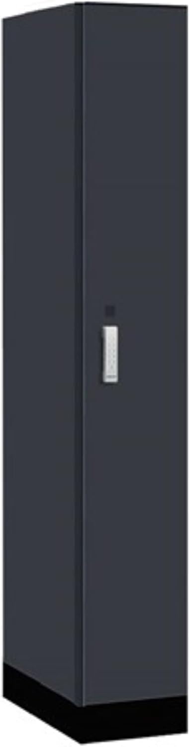 Salsbury 12" Wide Premier Wood Locker-Single Tier-1 Wide-6 Feet High-21 Deep-Carbon Mesh-Silver Electronic Locks