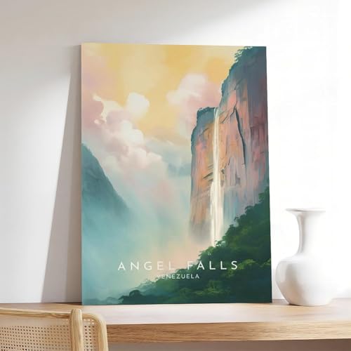 Toile chutes d'ange du venezuela grand format pour mur vide - 7