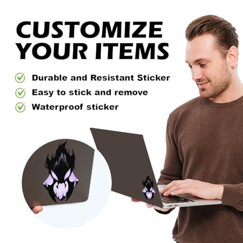 Image of Solo Leveling Peeker Anime Manga Decal Water Resistant Sticker Indoor Use Ideal for Laptop Window (Beru 1)