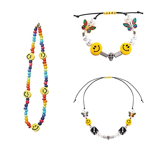 NITAIUN 200 pz Perline Smiley Face Perline