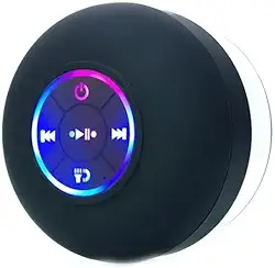 Mini Caixa de Som Bluetooth à Prova D'Água - Portátil e Versátil para Uso no Chuveiro, Carro e Escritório, (Azul) (preto)