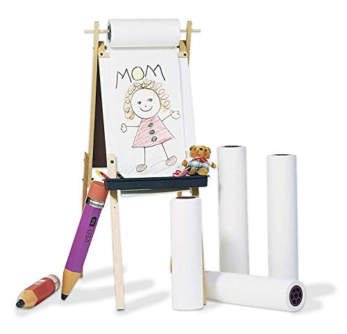 Image of White Paper Roll - 24 Inch X 20 Meter (100 GSM) - Perfect for Wall Art, Painting & Drawing Paper, Kids Easel & Wrapping Paper