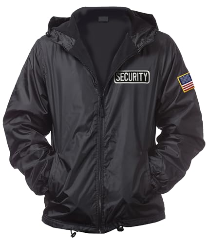 Gs-eagle For Men's Security Zip Up Windbreaker Hoodie Jacket2