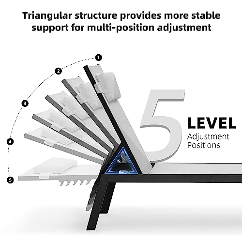 Purple Leaf Lounge Chair Set For Outside Aluminum Patio Recliner With Side Table And Pillow Beach Sunbathing Tanning Chairs Pool Chaise Lounger Outdoor White #TOP6