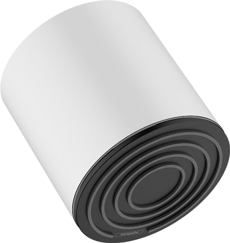 hansgrohe wassersparende Kopfbrause Pulsify S, Sparduschkopf mit 5l/min (EcoSmart+), Brausekopf 105mm, Duschkopf Regendusche mit 1 Strahlart, Mattweiß