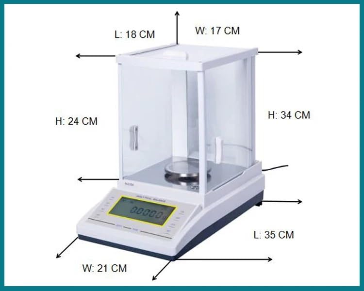 Balanza analítica de precisión de 0,0001 g 100 g 120 g 200 g 220 g 300 g 0,1 MG Balanza magnética de Laboratorio para análisis de miligramos，One Color 100g 0.0001g