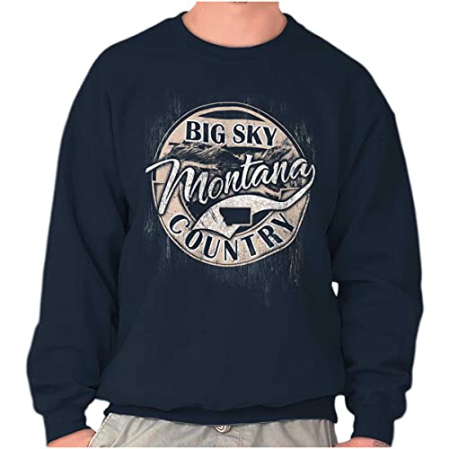 Brisco Brands Montana MT Big Sky Country Souvenir Sweatshirt for Men or Women