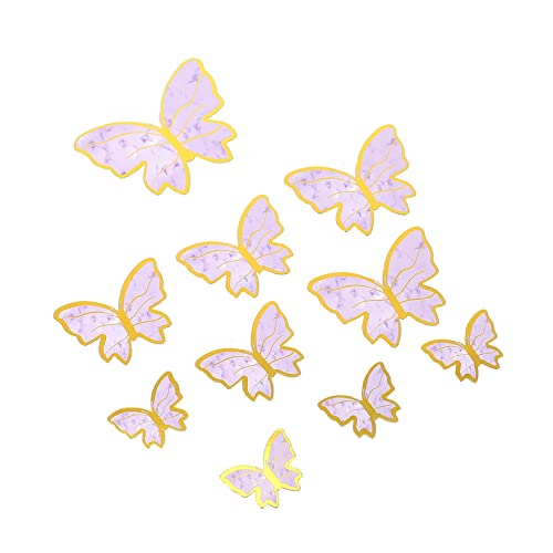 UPKOCH 10 Pièces Paillettes Cuake Anniversaire Rose Bricolage Gâteau Année en De Fruits Or Doré pour Filles Décors Décoratifs Mur D Décoration Réutilisable Choix Animés Cover