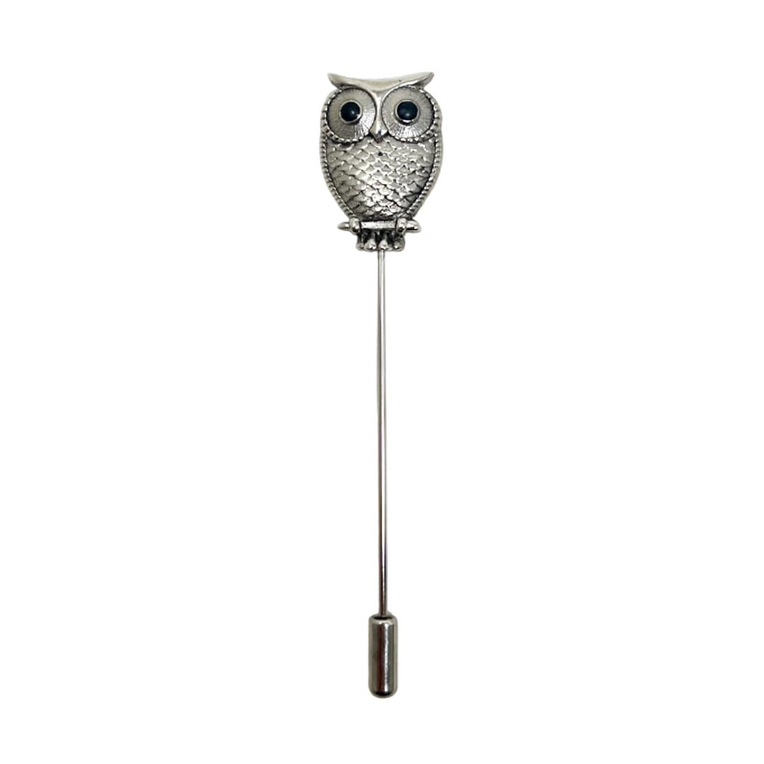 aamiya creations Owl Silver lapel pin-picture-12