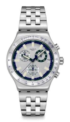 Swatch Skin Irony Unisex Casual Watch Stainless Steel Blue Quartz Water Resistant Midnight in THE Mirror