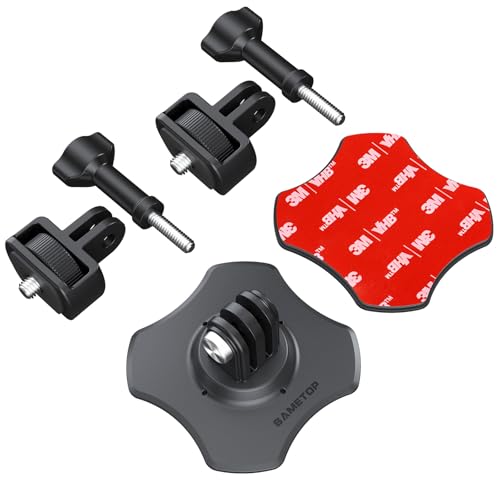 Sametop Fixation de Adhésif Casque Flexible Attache 3M Autocollant Sticker Compatible avec GoPro Hero 13 12 11 10 Max 9 8 7 6 Session Insta360 X5 X4 X3 X2 One...